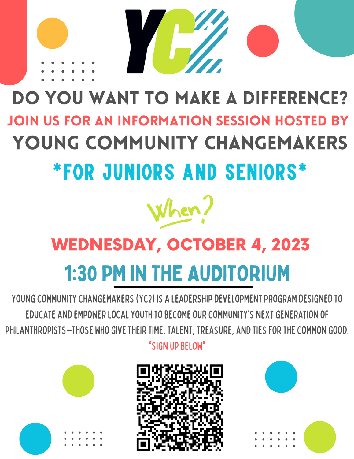 YC2 Informational Meeting for Junior and Seniors